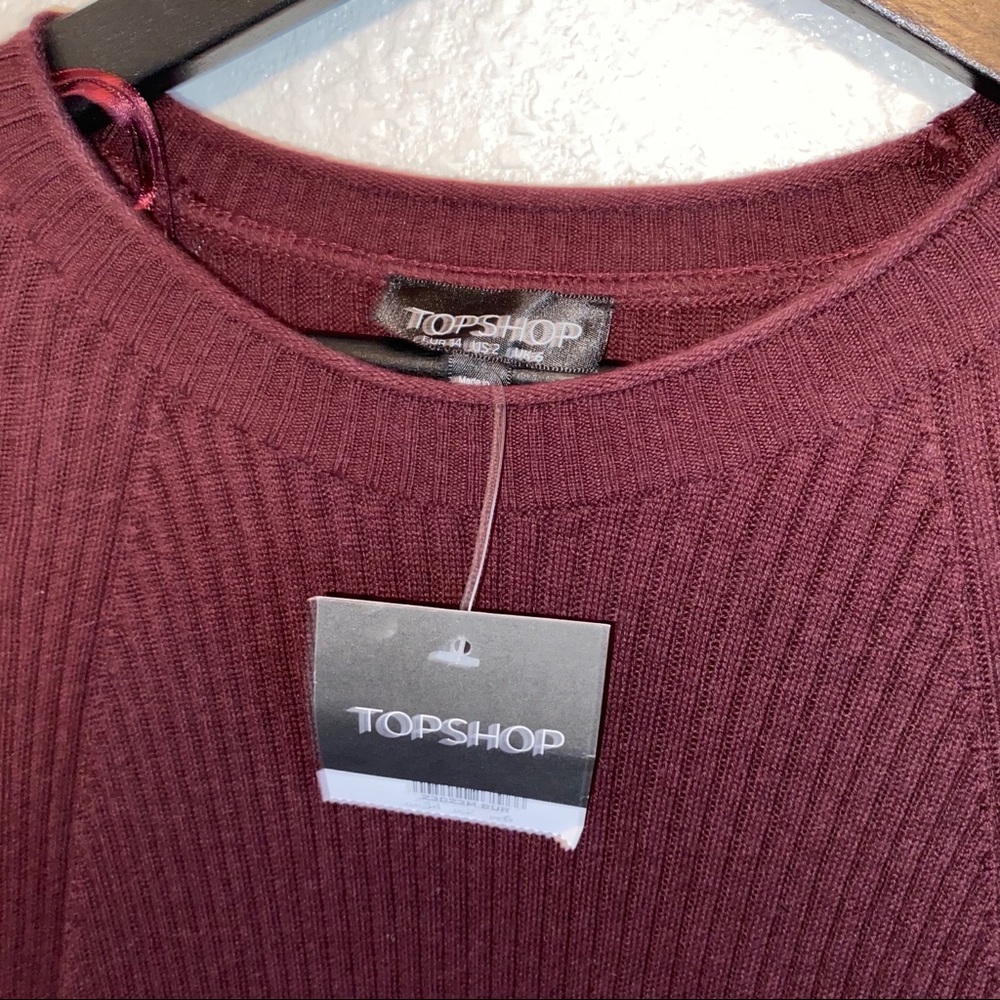 Topshop burgundy dress - Picture 5 of 7
